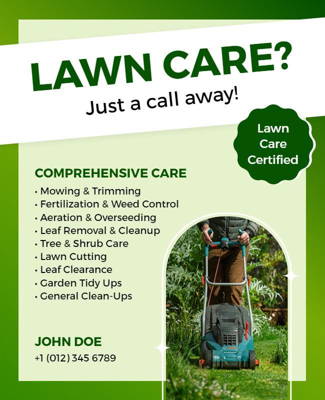 Comprehensive Lawn Care Services Flyer Template