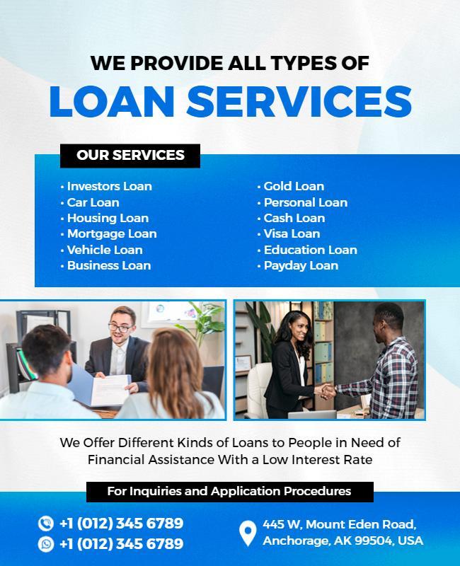 Comprehensive Loan Services Promotional Flyer Template