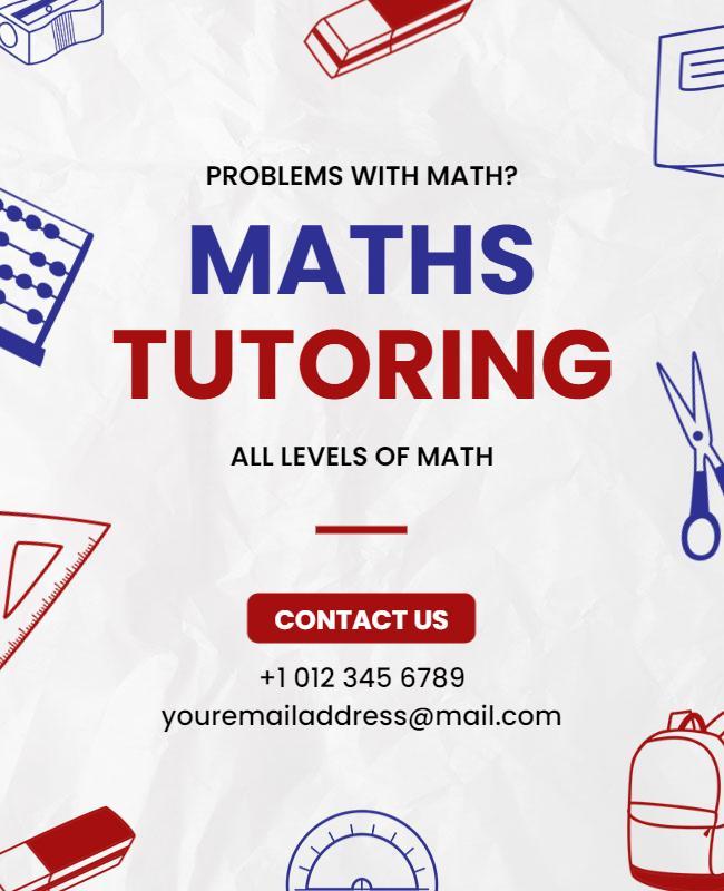 Comprehensive Math Tutoring Services Flyer Template