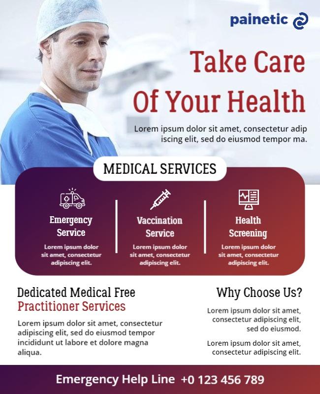 Comprehensive Medical Services Health Flyer Template