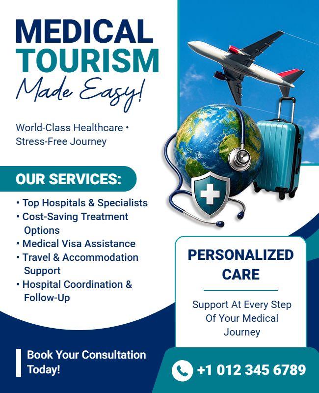Comprehensive Medical Tourism Services Flyer Template