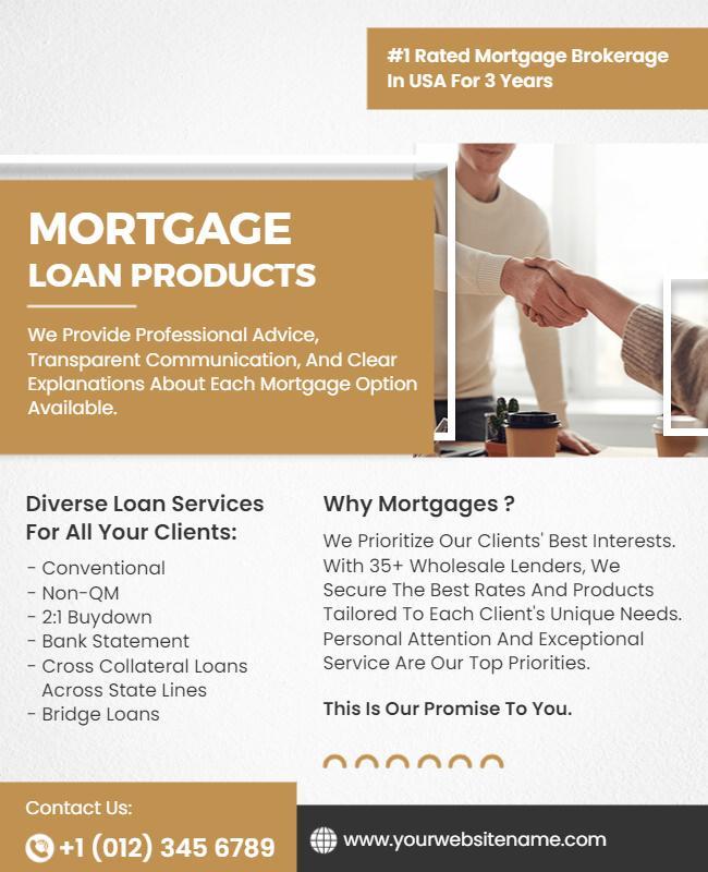 Comprehensive Mortgage Loan Product Services Flyer Template