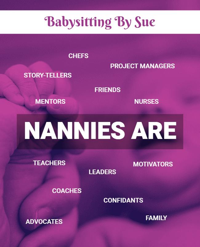 Comprehensive Nanny Services Promotional Flyer Template
