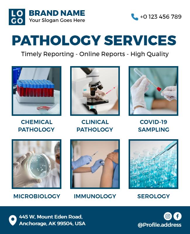 Comprehensive Pathology Services Advertisement Flyer Template