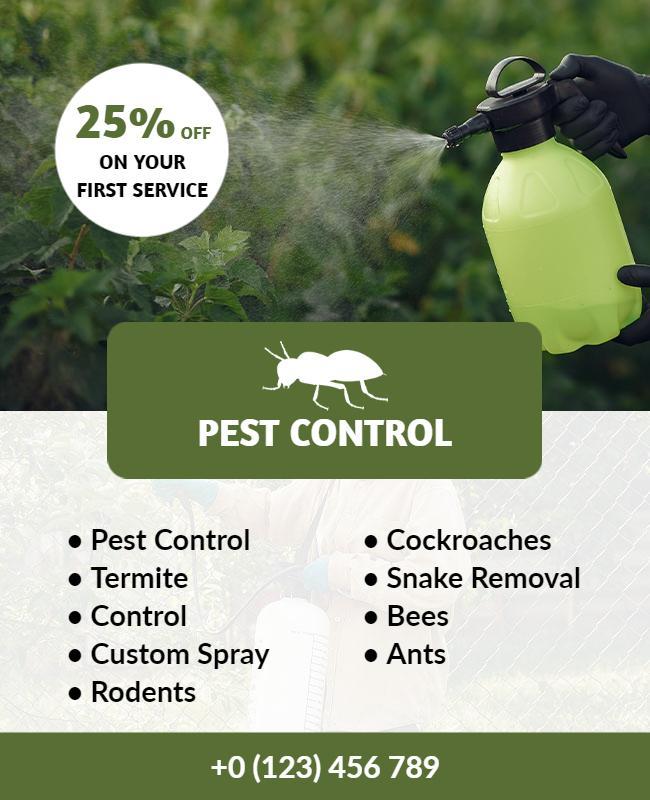 Comprehensive Pest Control Services Flyer Template