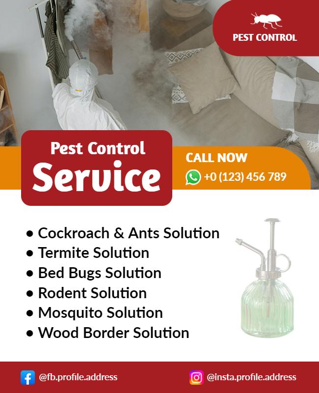 Comprehensive Pest Control Solutions Flyer Template