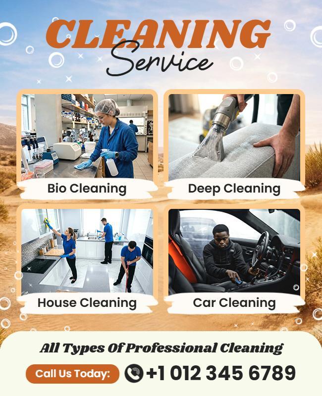 Comprehensive Professional Cleaning Service Flyer Template