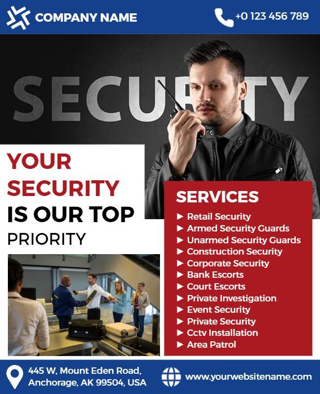 Comprehensive Security Services Promotional Flyer Template