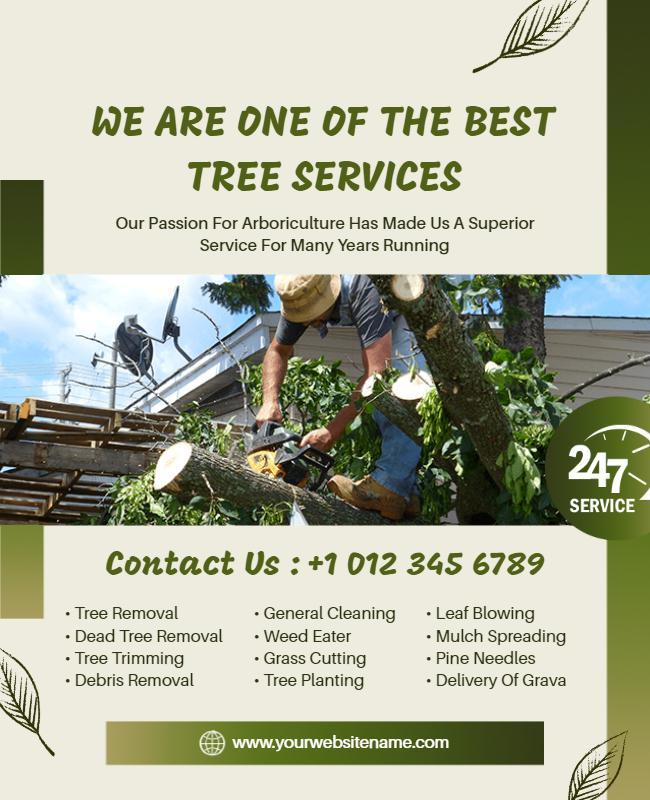 Comprehensive Tree Services Promotional Flyer Template