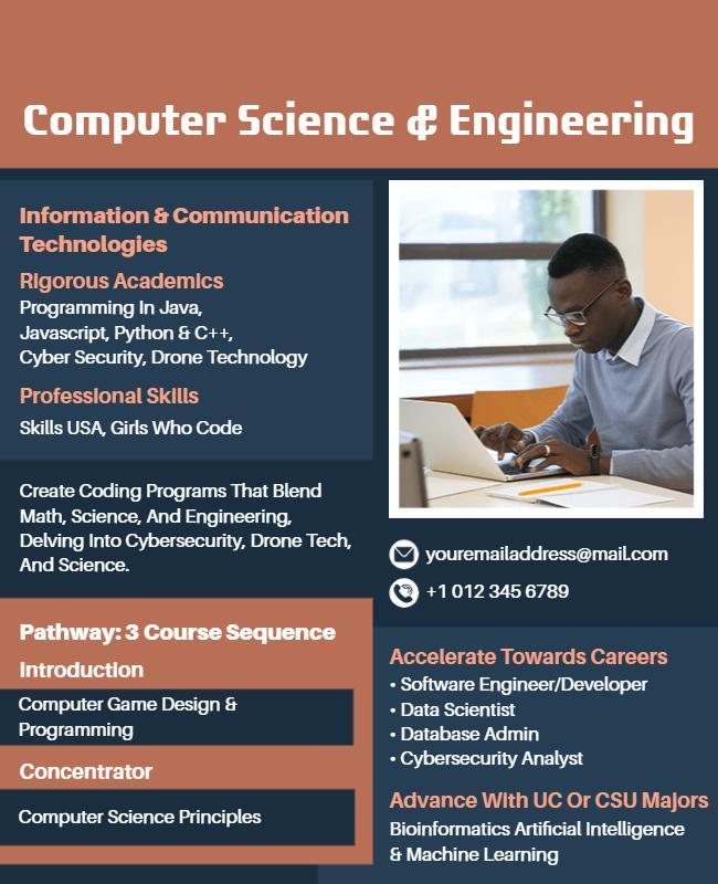 Computer Science and Engineering Program Flyer Template