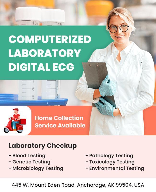 Computerized Laboratory Services and Testing Flyer Template