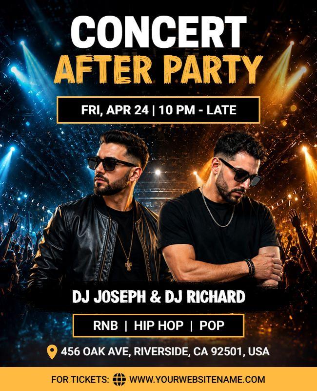 Concert After Party Event Flyer Template