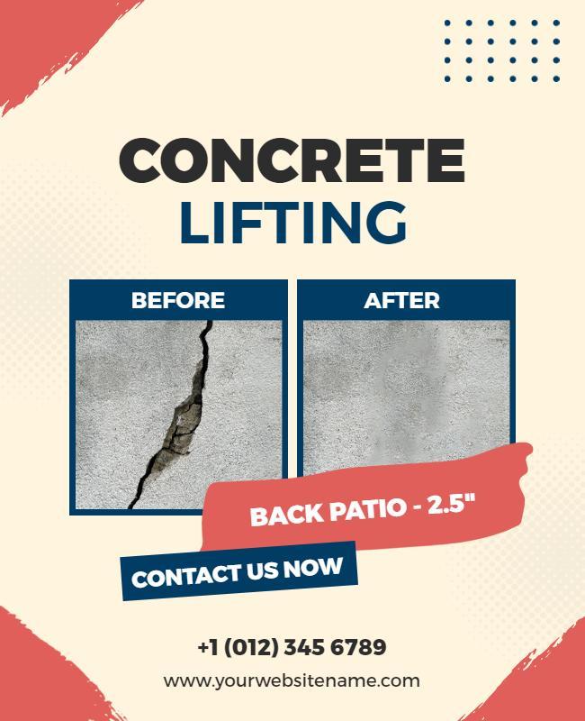 Concrete Lifting Service Promotion Flyer Template