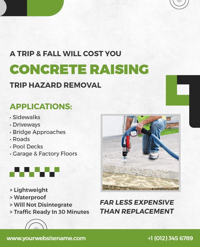 Concrete Raising Safety Services Flyer Template