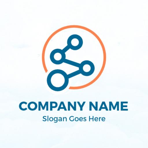 Connecting Nodes in a Professional Network Design Logo Template