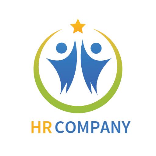 Connecting People and Enhancing Collaboration in HR Logo Template