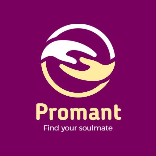 Connecting Souls Through Hands in Purple Dating Logo Template