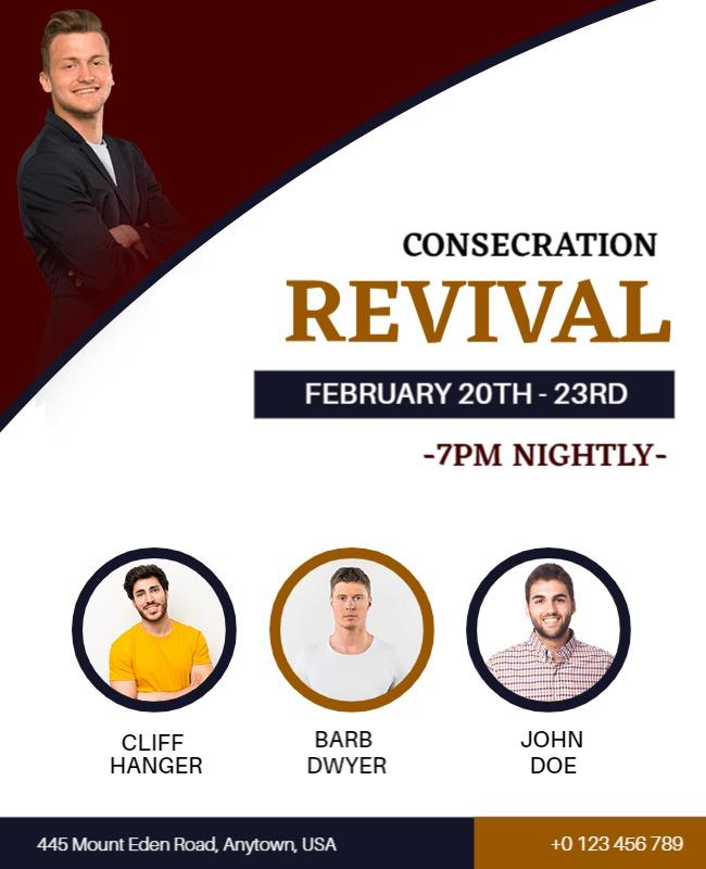 Consecration Revival Event Flyer Template