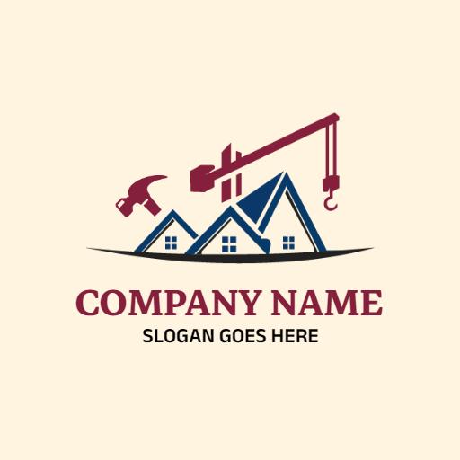 Constructing Modern Homes with Tools and Equipment Logo Template
