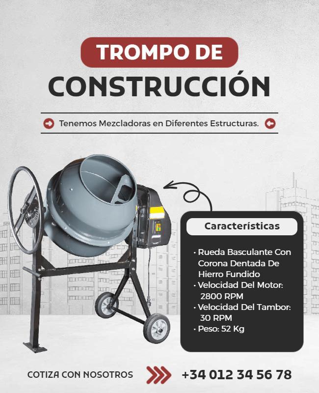 Construction Equipment Promotion Flyer Template