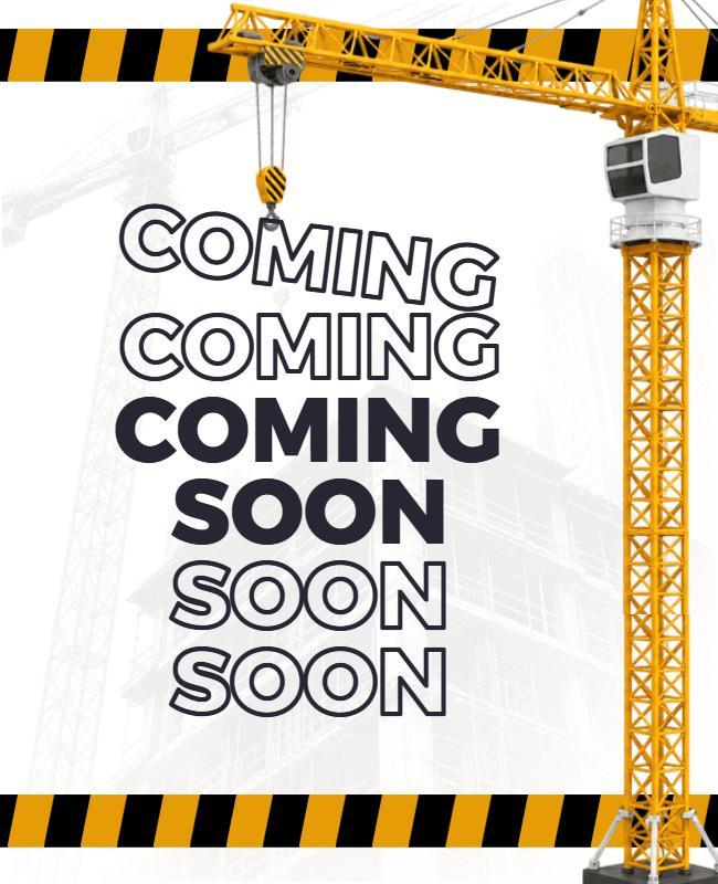 Construction Project Announcement Poster Template