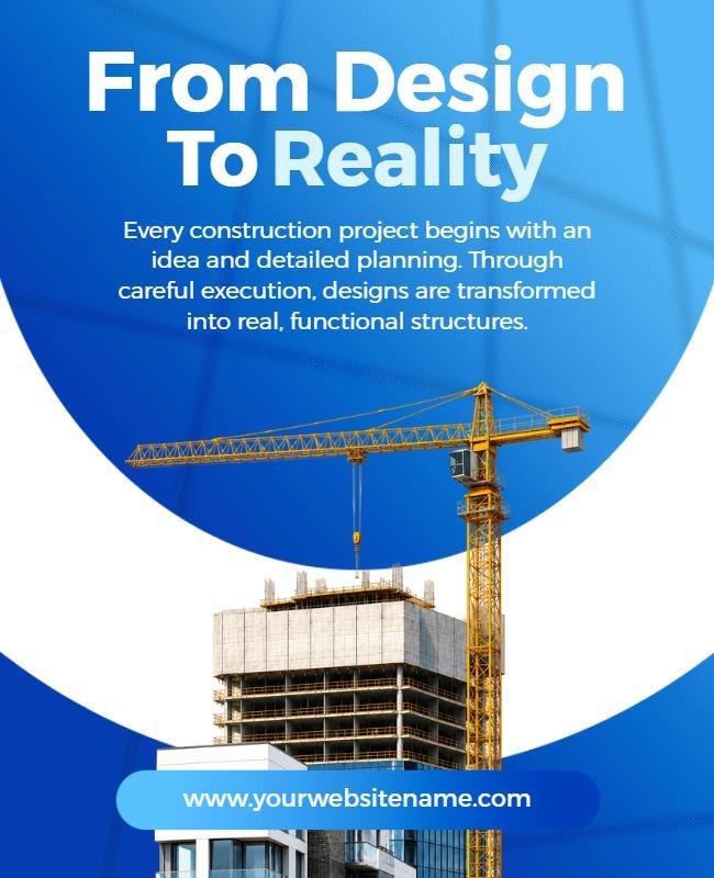 Construction Project Planning Poster Template