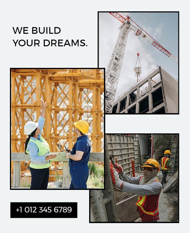 Construction Project Promotion Flyer Template