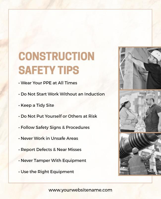 Construction Safety Guidelines Flyer Template