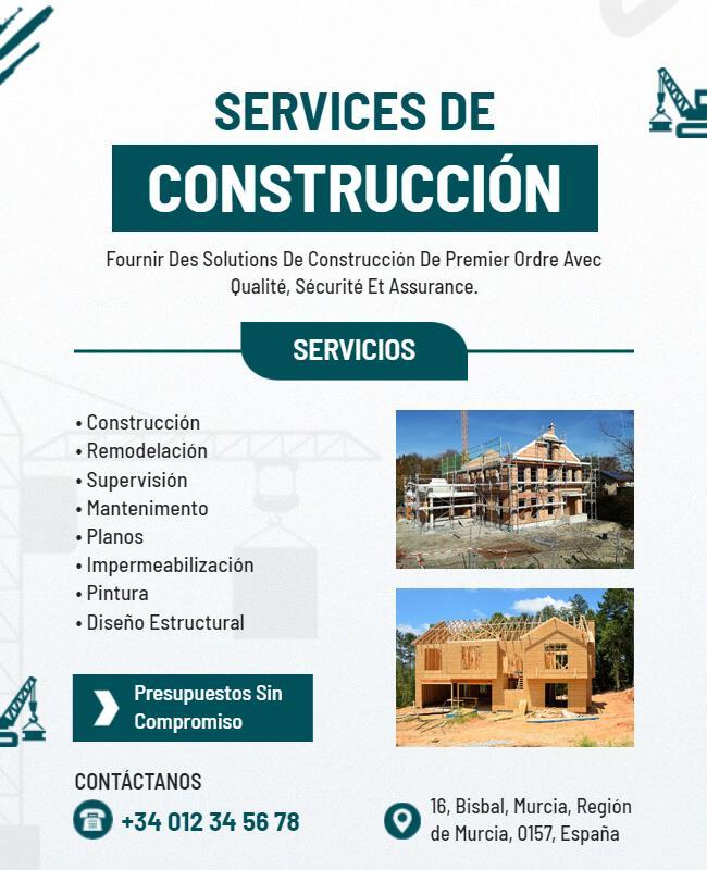 Construction Services Marketing Flyer Template