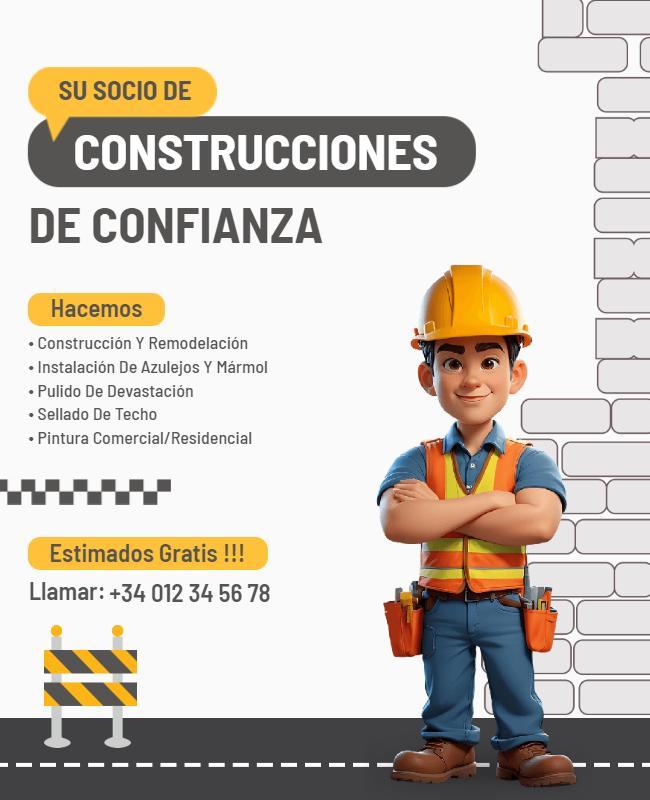 Construction Services Promotion Flyer Template