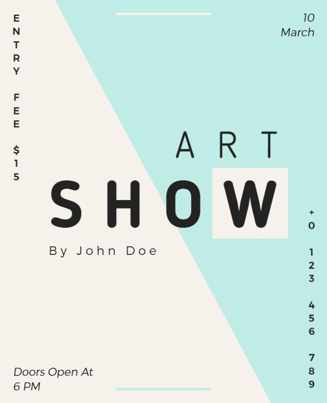 Modern Minimalist Art Show Flyer Template