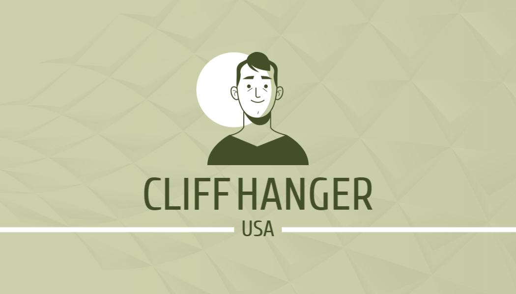 Contemporary Green Minimalist Founder Visiting Card Template