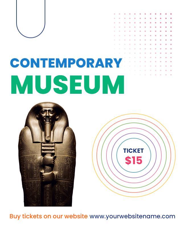 Contemporary Museum Exhibition Event Flyer Template