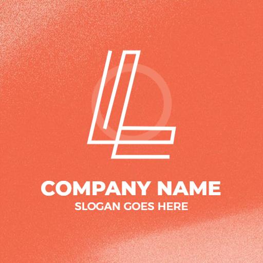 Contemporary Orange and White L Letter Design Logo Template