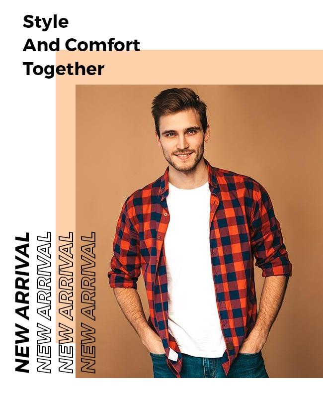 Contemporary Stylish Casual Wear Announcement Poster Template