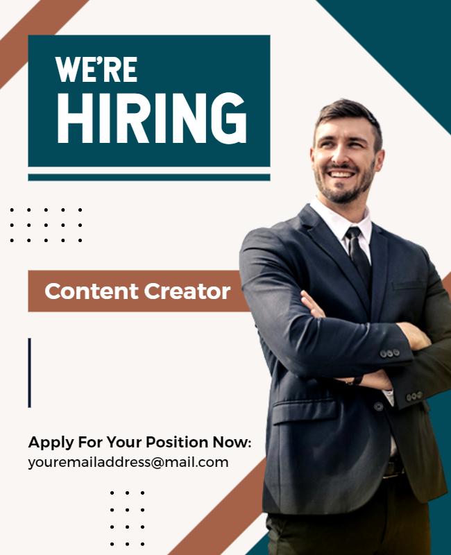 Content Creator Job Vacancy Flyer Template