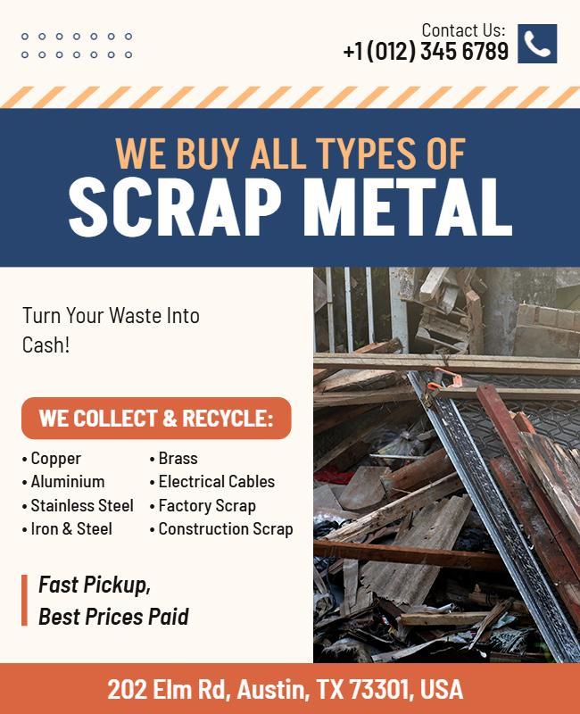 Convenient Scrap Metal Collection Flyer Template
