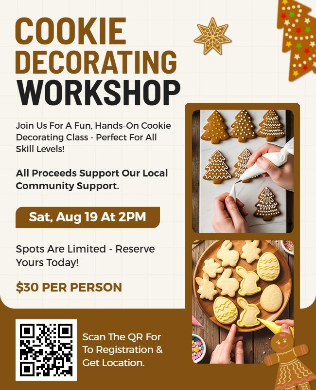 Cookie Decorating Workshop Event Flyer Template