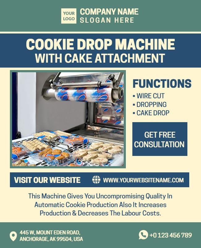 Cookie Drop Machine Promotional Flyer Template