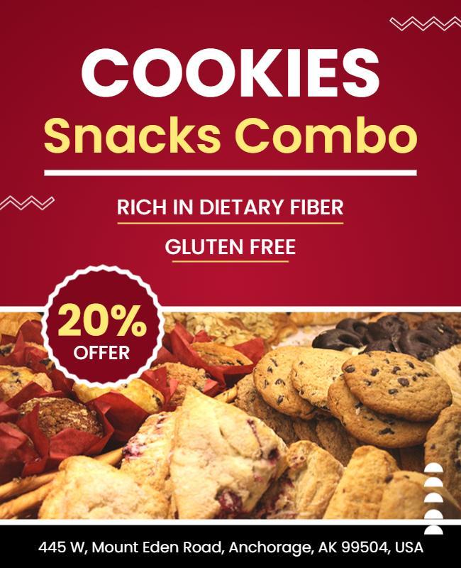 Cookie Snack Combo Promotion Flyer Template