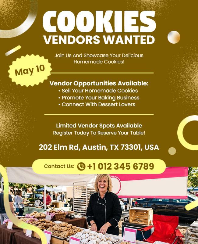 Cookie Vendor Market Event Flyer Template
