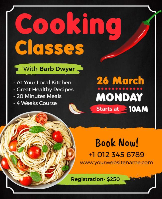 Cooking Classes Event Promotion Flyer Template