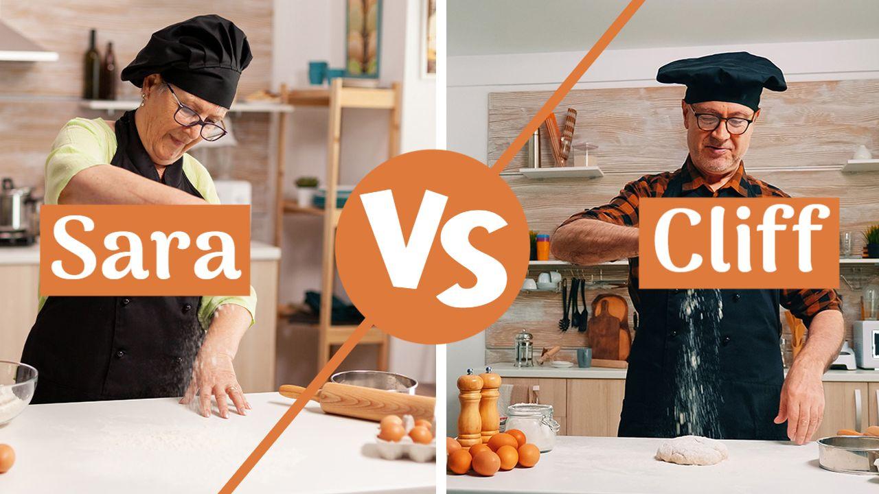 Cooking Duel Challenge Between Sara Cliff YouTube Thumbnail Template