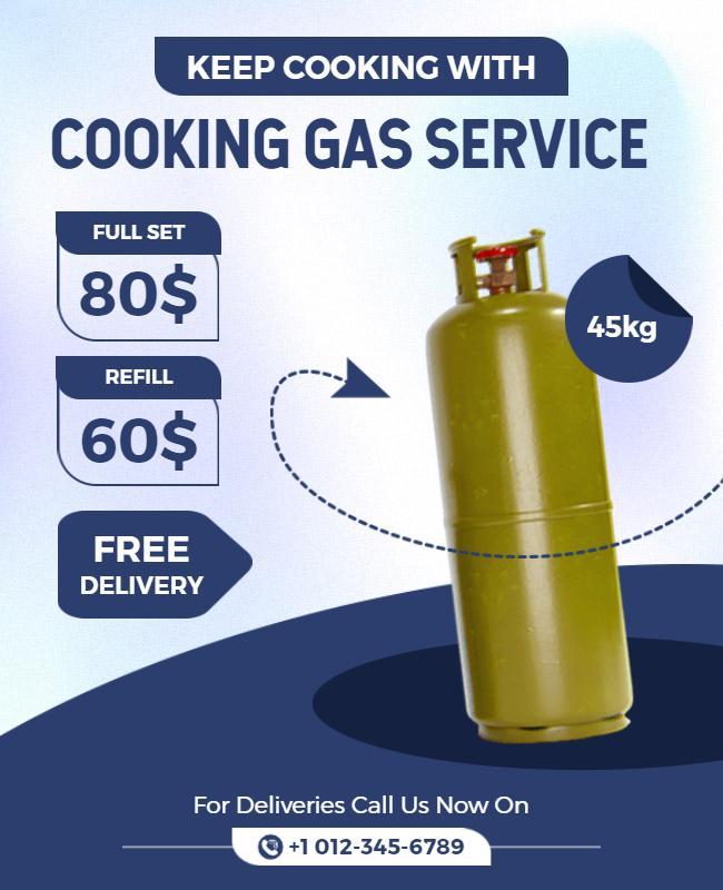 Cooking Gas Service Delivery Flyer Template