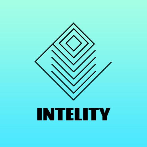 Cool Aqua and Black Geometric Design for Architect Logo Template