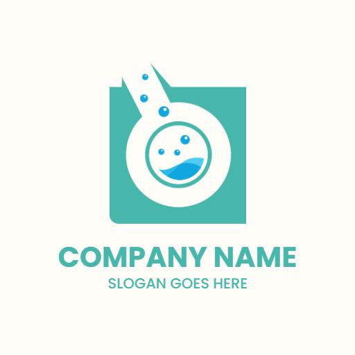 Cool Blue Design Illustrating Oxygen Purification Process Logo Template