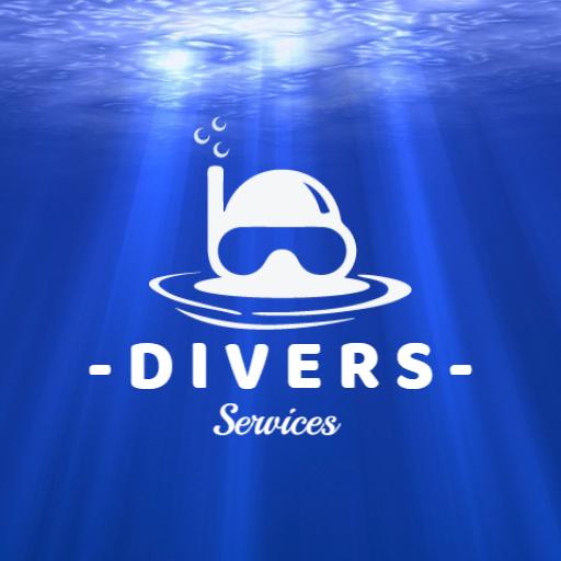 Cool Blue Underwater Snorkeling Theme for Divers Logo Template