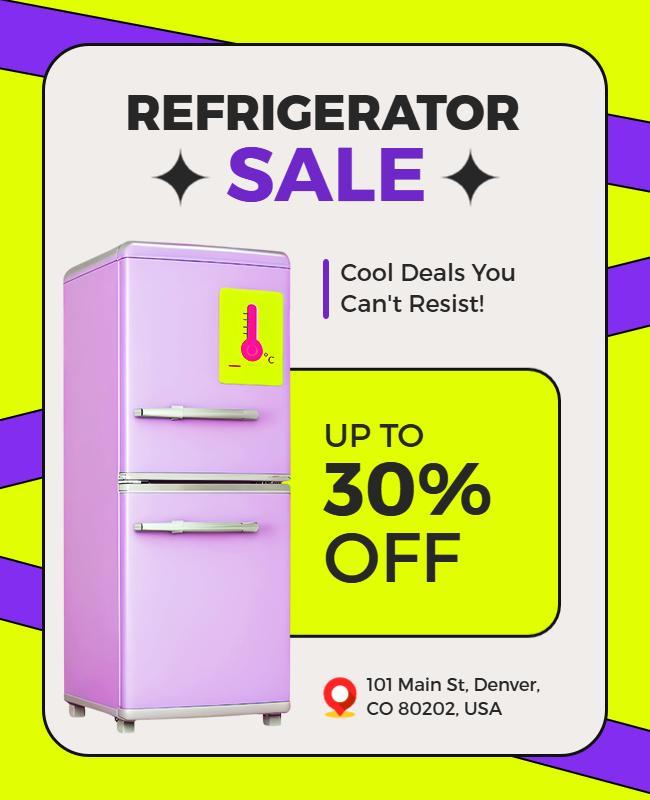 Cool Deals Refrigerator Sale Flyer Template