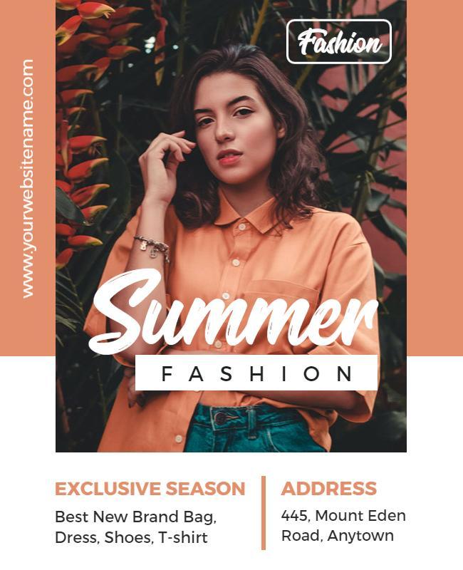 Copperfield and White Summer Fashion Flyer Template