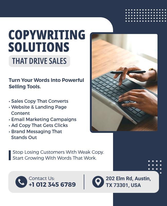 Copywriting Solutions Promotion Flyer Template